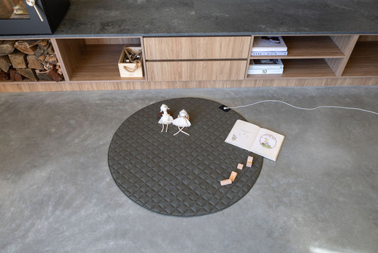 Round Forrest Family Quilted Play and Earthing Mat